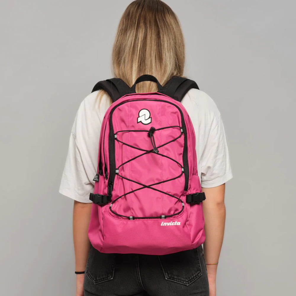 Zaino Scuola Invicta Act Smart Rosa Fucsia con Lacci - immagine 5