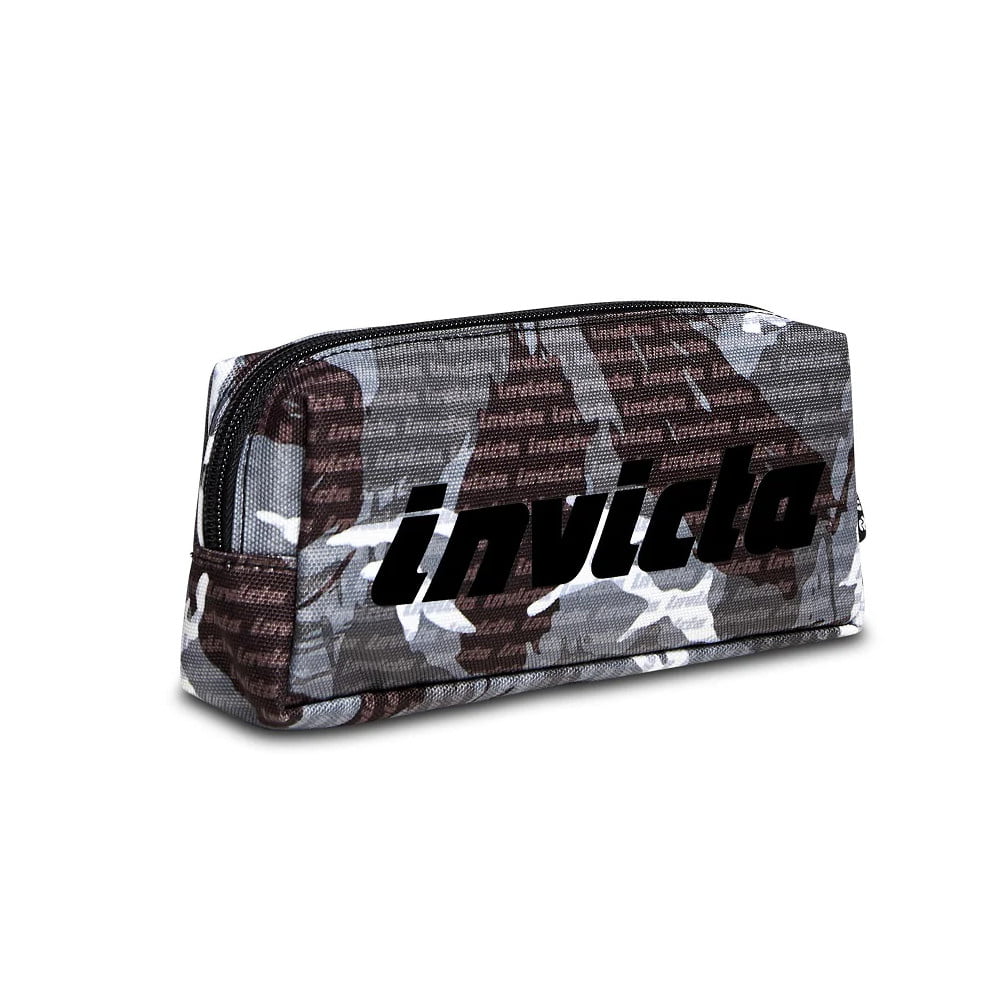Astuccio Portapenne Invicta Square Logo Fantasy Camo Grigio - immagine 3