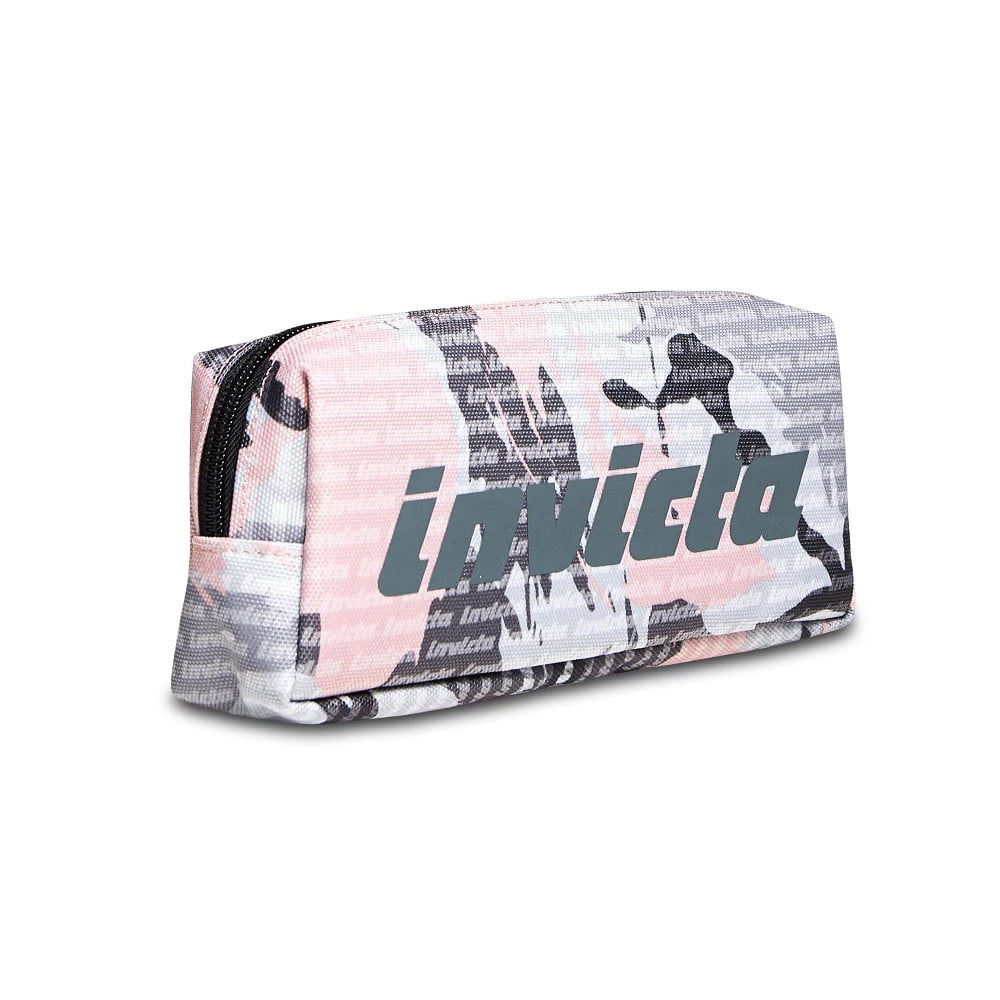 Astuccio Portapenne Invicta Square Logo Fantasy Camo Rosa - immagine 2