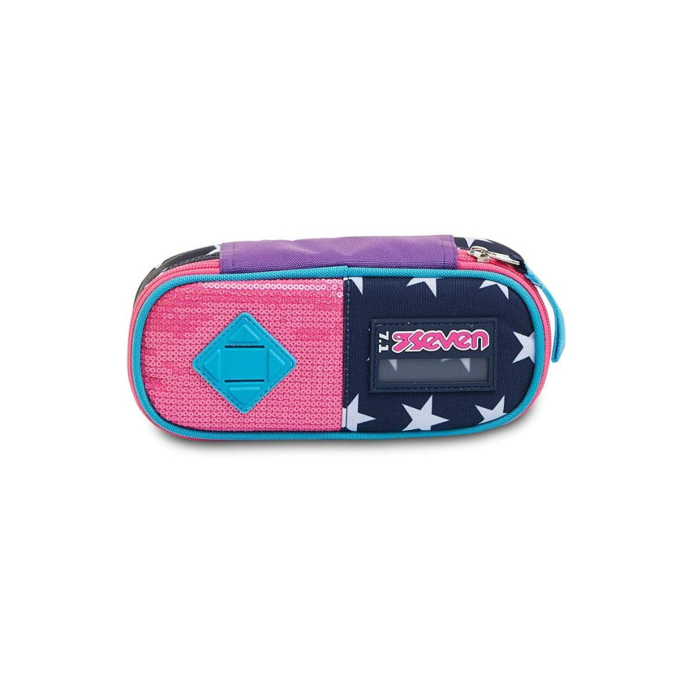 Featured image for “Astuccio Portapenne Seven Round Pinking Blue Stelle”