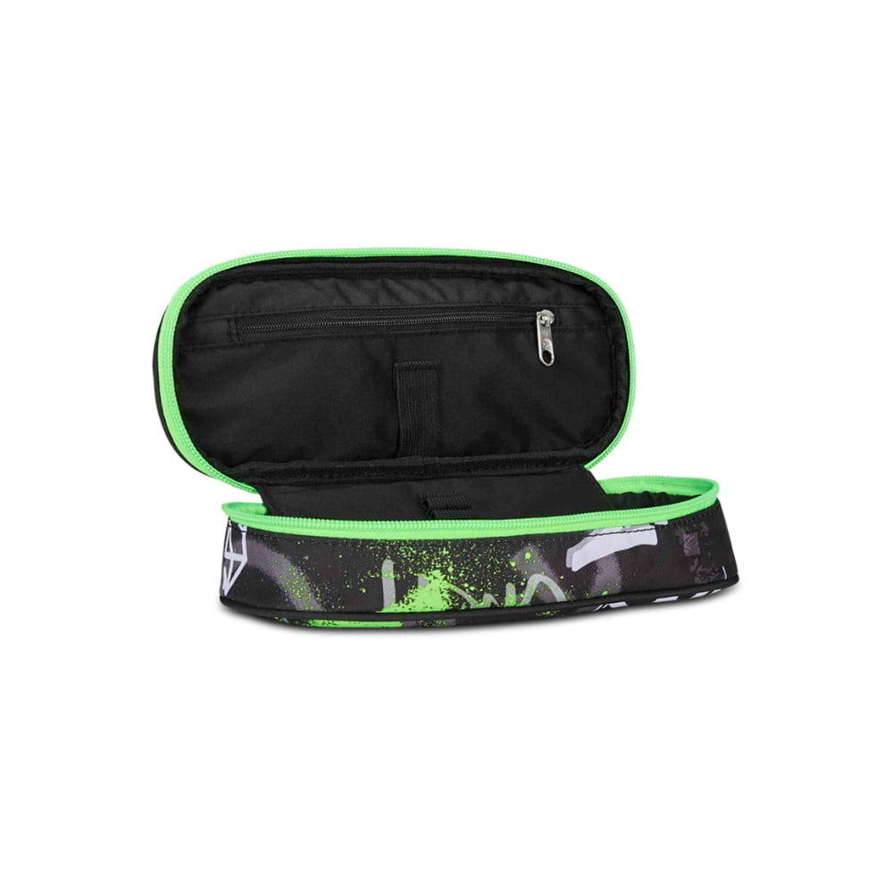 Astuccio Bustina Seven Portapenne Round DROP OVER Graffiti Verde - immagine 2