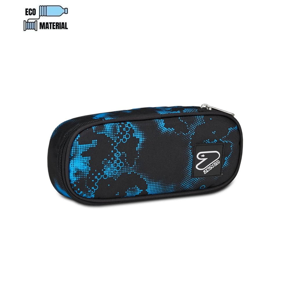 Featured image for “Astuccio Bustina Seven Portapenne Round PIXELSPHERE Blu Nero”