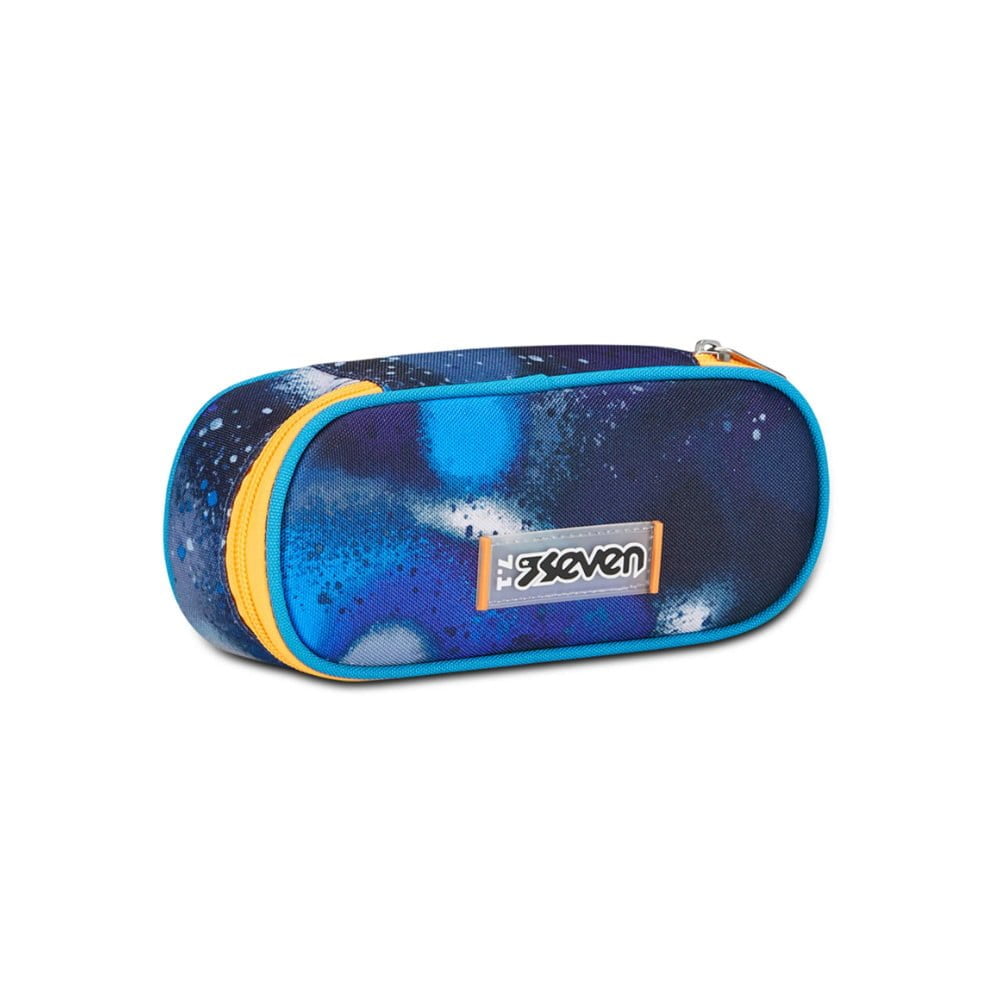 Featured image for “Astuccio Bustina Seven Portapenne Round RETROCOLOR Blu Arancio”