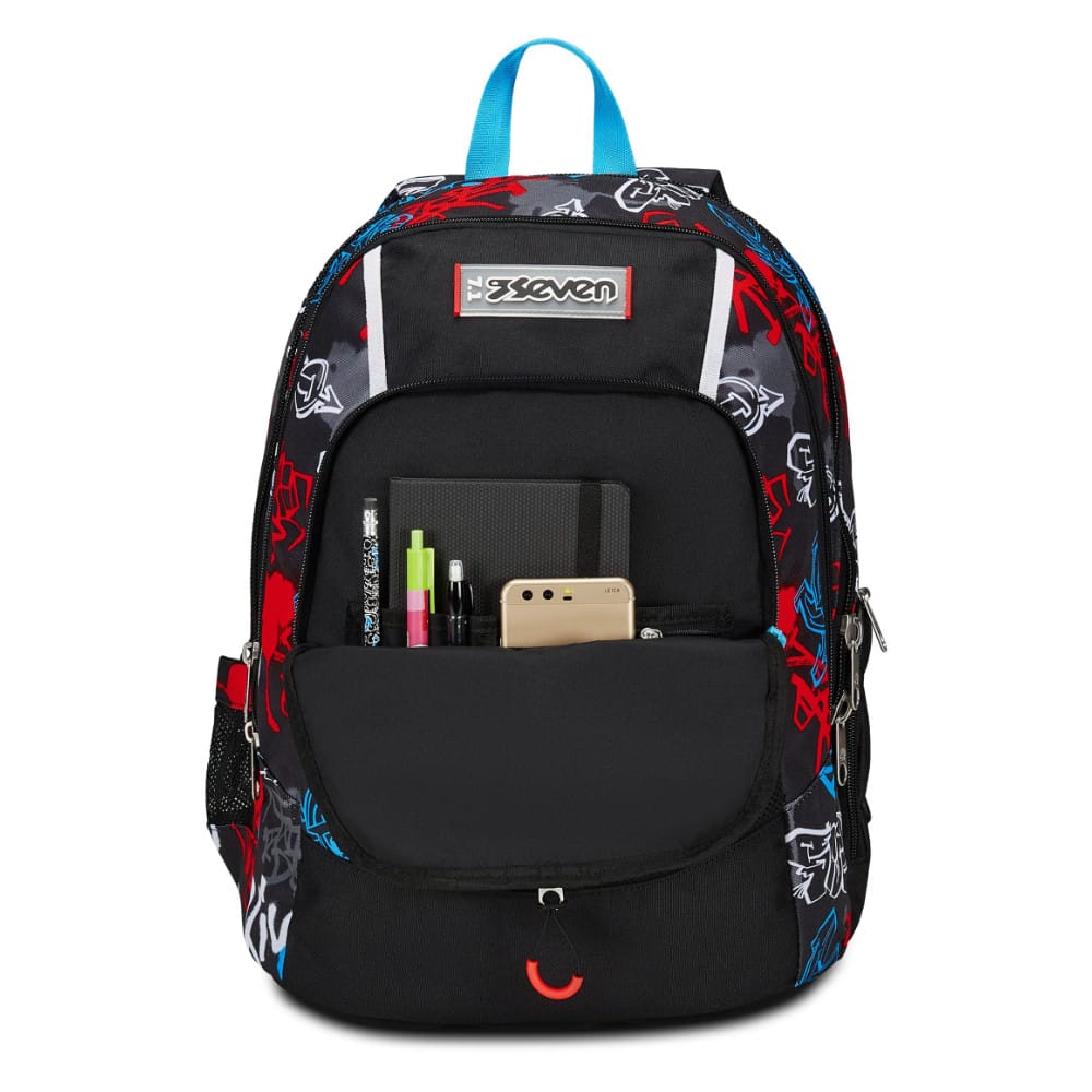 Zaino SEVEN Advanced HALF STREET Graffiti Rosso Nero - immagine 9