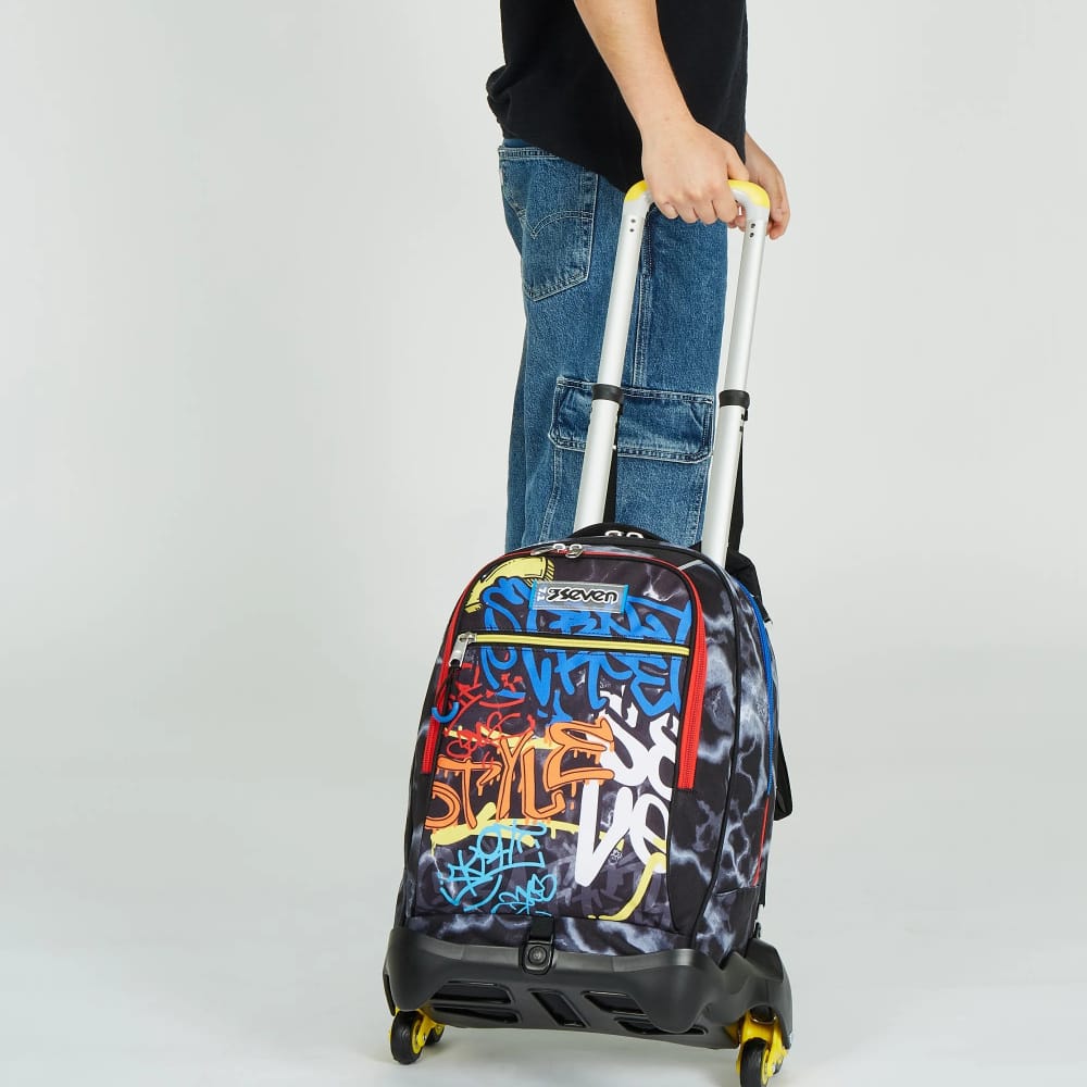 Trolley Seven Separabile 3 RUOTE Jack- MARK ON BOY- Graffiti Multicolore - immagine 10