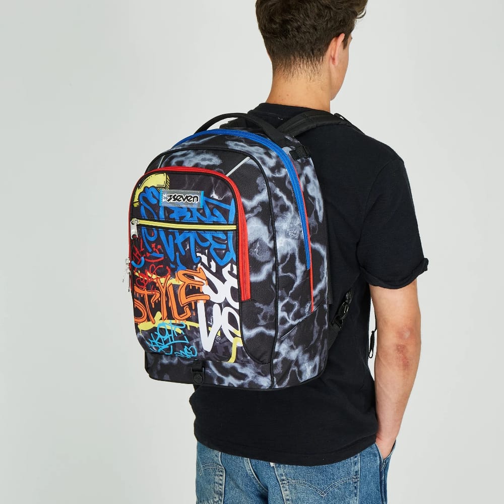 Trolley Seven Separabile 3 RUOTE Jack- MARK ON BOY- Graffiti Multicolore - immagine 11