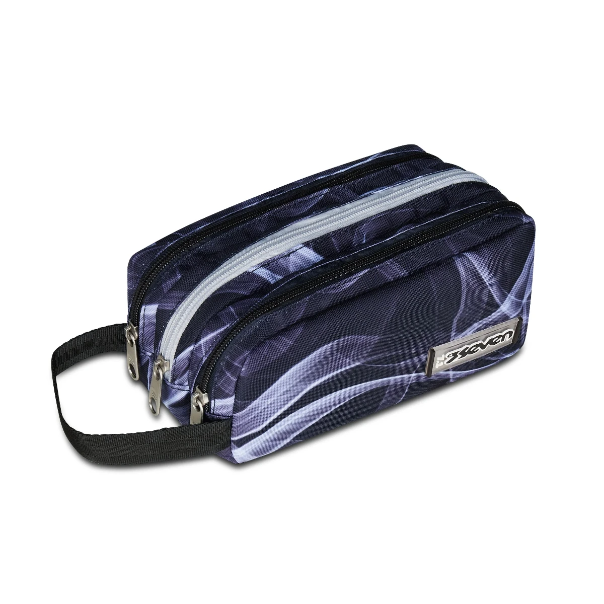 Astuccio Bustina SEVEN Portapenne 3 Scomparti - Jet Black - immagine 2