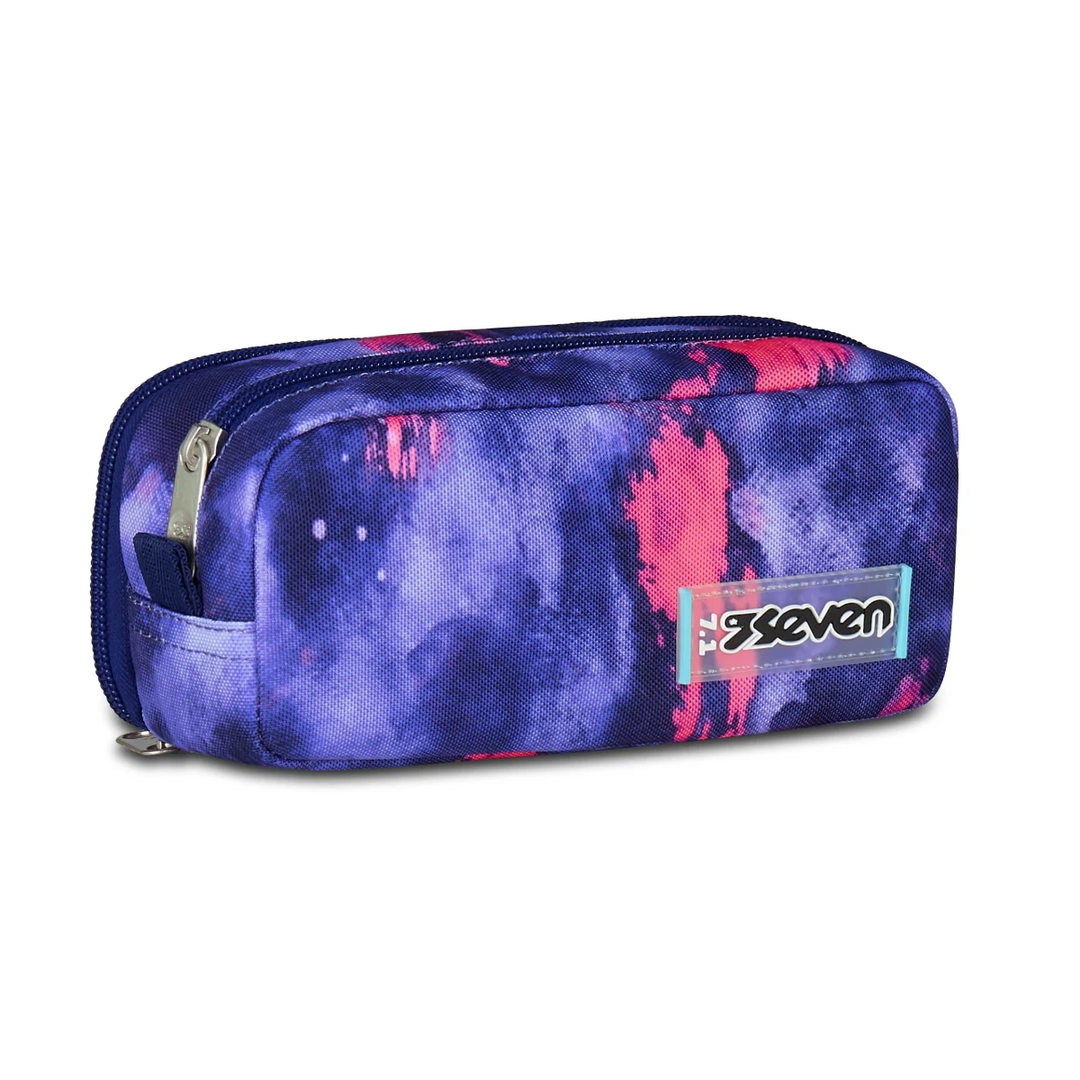 Featured image for “Astuccio Bustina SEVEN Portapenne DOPPIO - SHADY DYE GIRL - Macchie Viola Rosa”