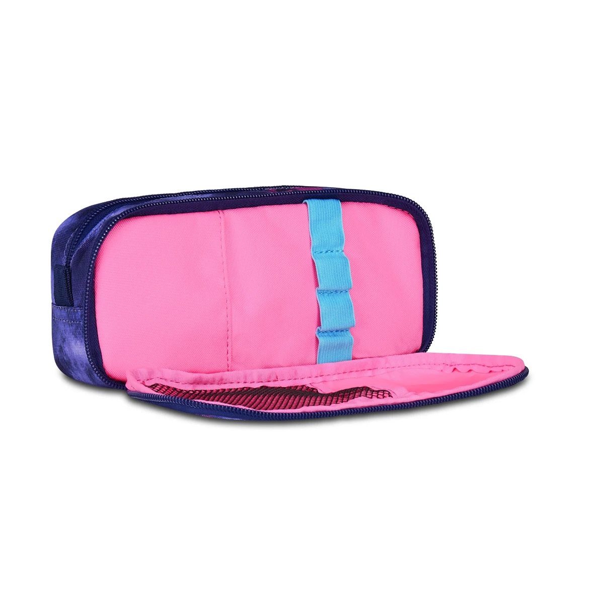 Astuccio Bustina SEVEN Portapenne DOPPIO - SHADY DYE GIRL - Macchie Viola Rosa - immagine 2