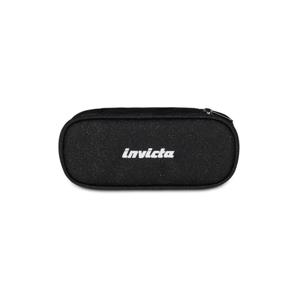 Astuccio Bustina INVICTA Portapenne Round Lip SHINE - GLITTER Nero