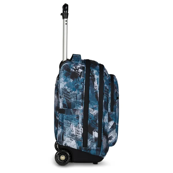 Trolley INVICTA Bump Fantasy FISSO 2 Ruote - Città Azzurro - immagine 4