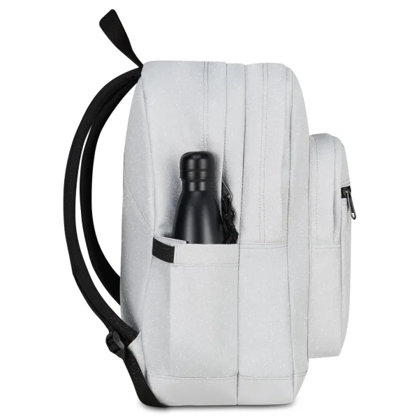 Zaino INVICTA Jelek SHINE Doppia Tasca - GLITTER Bianco Ghiaccio - immagine 2