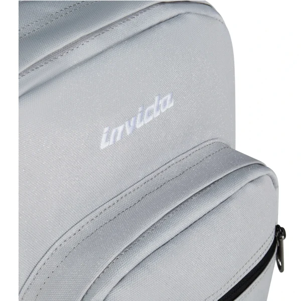 Zaino INVICTA Jelek SHINE Doppia Tasca - GLITTER Bianco Ghiaccio - immagine 9