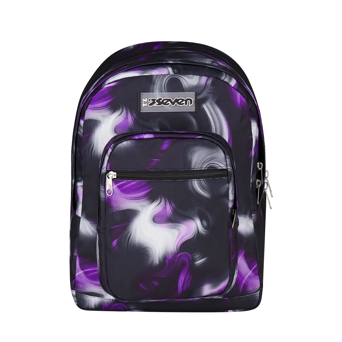 Featured image for “Zaino SEVEN Freethink - ONDE Nero Bianco Viola - Ragazza”
