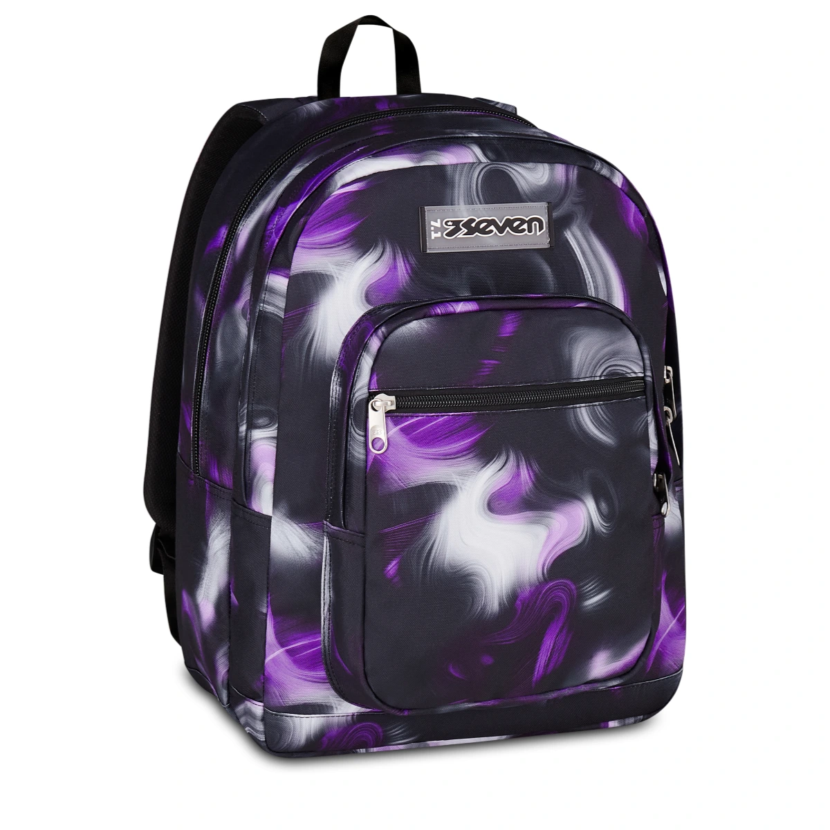Zaino SEVEN Freethink - ONDE Nero Bianco Viola - Ragazza - immagine 3