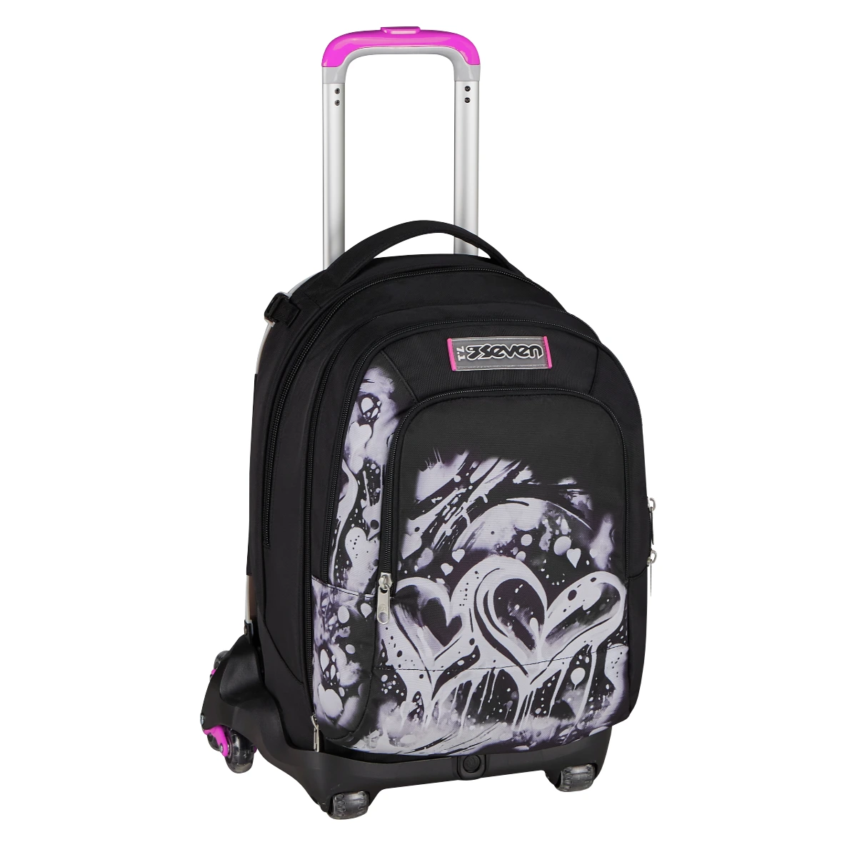 Trolley SEVEN Separabile 8 RUOTE DETACH - EXTRA GRANDE - Plumpy Line Girl - immagine 3